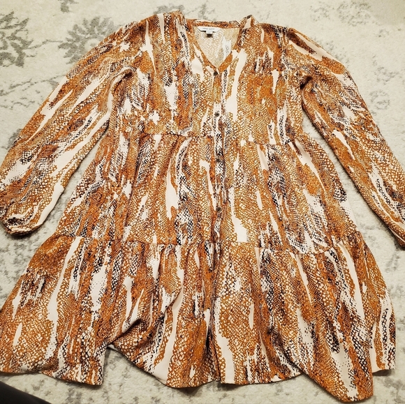 Nine West Dresses & Skirts - Snake Print Long Sleeve Dress